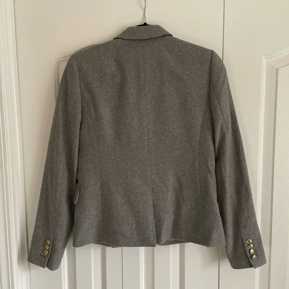 J. Crew Gray Blazer with Gold Buttons - Picture 2 of 7